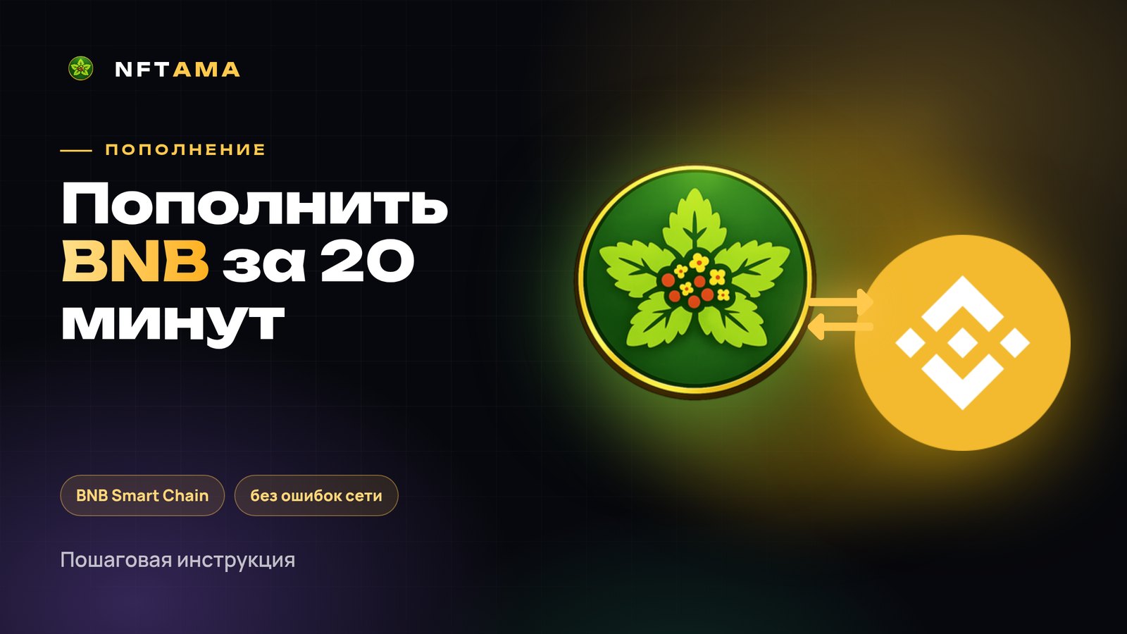Пополнение баланса BNB в NFTAMA: пошагово для новичка